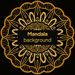 Mandala for coloring book. Decorative round ornament. Yoga logo, background for meditation poster. Unusual flower shape. Oriental vector illustration.