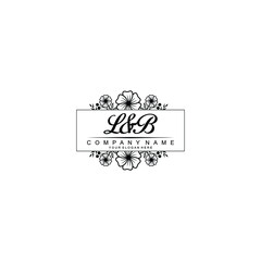 Initial LB Handwriting, Wedding Monogram Logo Design, Modern Minimalistic and Floral templates for Invitation cards