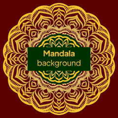 Luxury mandala background with arabesque pattern Arabic Islamic east style. Mandala for print, poster, cover, brochure, flyer, banner. Vector illustration