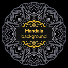 Design card with mandala. Vector illustration