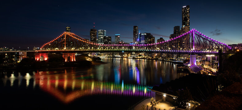 Story bridge with lights