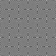 Hypnotized Black And White Stripes Pattern Background. Abstract Background.