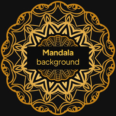 Card with mandala. Vector background. Card or invitation. Oriental pattern, vector illustration. Islam, Arabic, Indian, moroccan,spain, turkish, pakistan, chinese, mystic, ottoman motifs.
