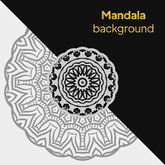 Background with golden mandalas, Round indian pattern, muslim pattern. vector Illustrator