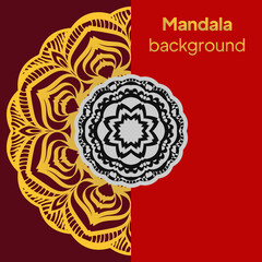 mandala background for book cover, wedding invitation, or other project. vector illustration