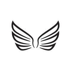 Fototapeta premium Wing icon design template vector isolated illustration
