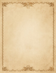 Old paper background with decorative border.