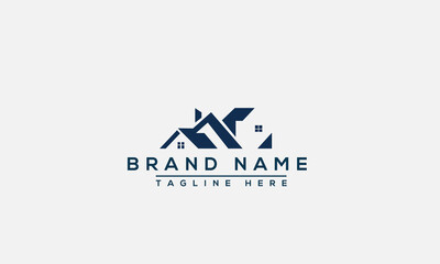 Home Logo Design Template Vector Graphic Branding Element.
