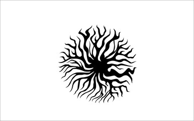 Creative abstract Life root on white background vector logo design