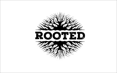 Creative abstract Life root on white background vector logo design