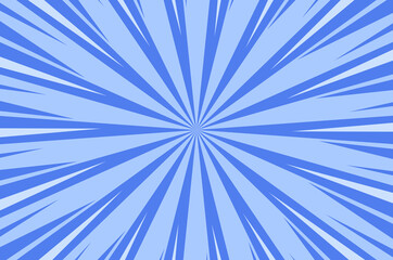 Blue abstract comic cartoon sunlight background.