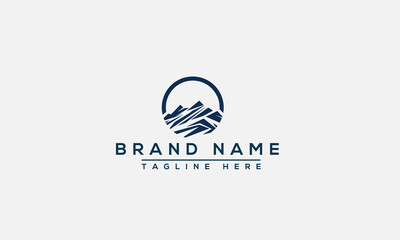 Mountain Logo Design Template Vector Graphic Branding Element.