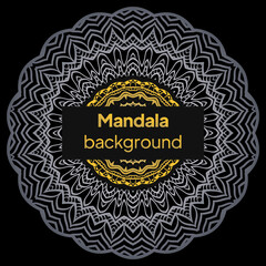 Design card with mandala. Vector illustration