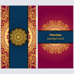 Design card with mandala. Vector illustration