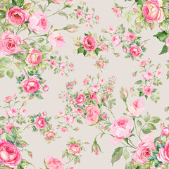 Lovely seamless floral pattern delicate roses