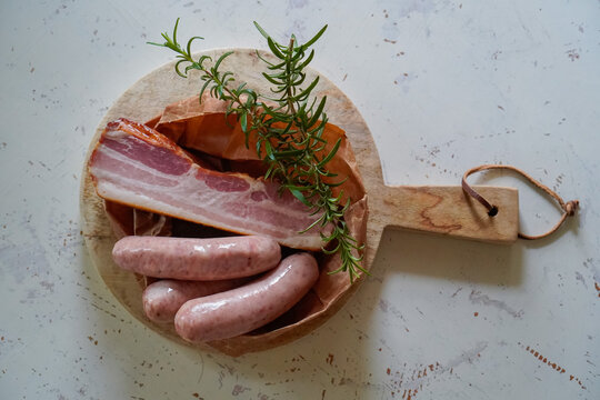 Bacon And Sausage Produced In Hokkaido, Japan