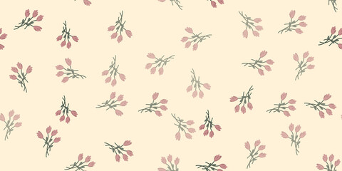 Seamless floral pattern. Flowers texture. Simplicity flower surface design