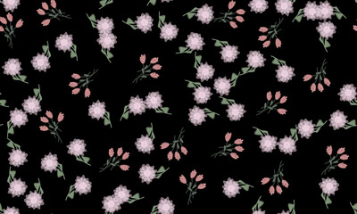 Seamless floral pattern. Flowers texture. Simplicity flower surface design