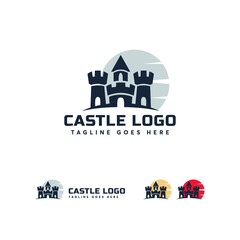 Castle Logo Design Vector