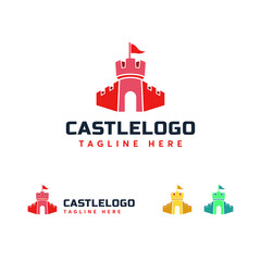 Castle Logo Design Vector