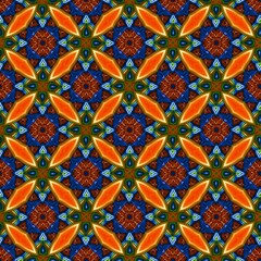 colorful symmetrical repeating patterns for textiles, ceramic tiles, wallpapers and designs.