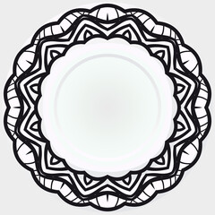 vintage rosette - mandala, isolated on white background. Vector illustration