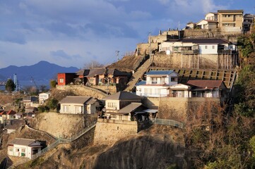 夜明けの両城の２００階段