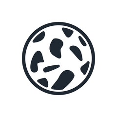 Obraz premium planet mars. Outline style .Space science astronomy icon symbol. Vector Illustration.