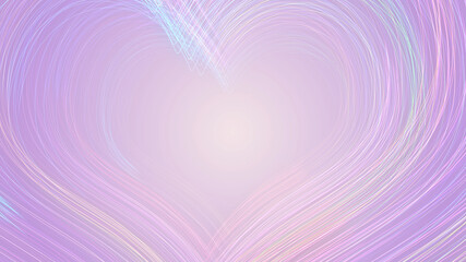 Heart Line Wedding Holiday CG 3D illustration background.