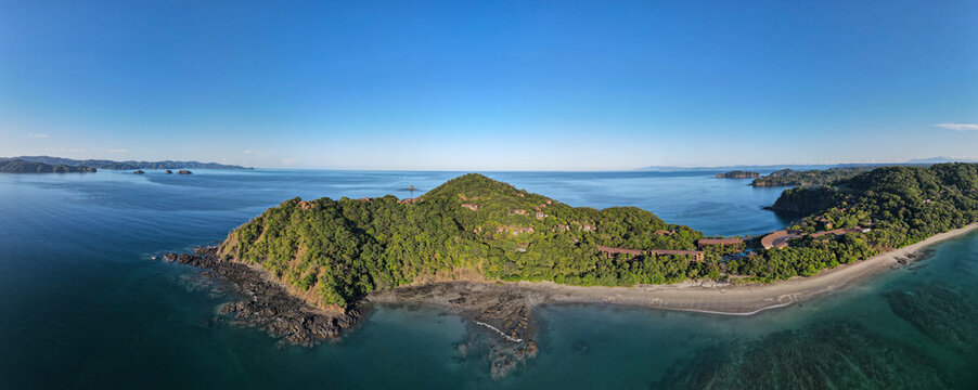 Aerial View Of Peninsula Papagayo And Four Seasons Hotel In Costa Rica	