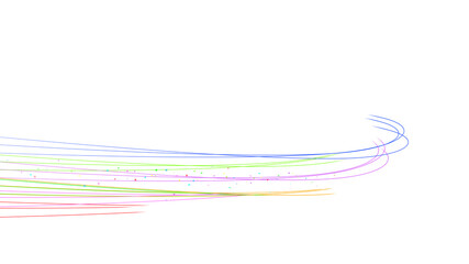 Line Curve Wave Arts colorful stream 3D illustration background.