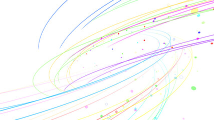 Line Curve Wave Arts colorful stream 3D illustration background.