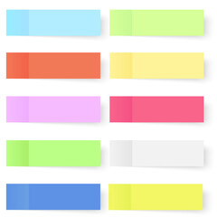 Obraz premium Set of colorful vector sticky notes. Vector