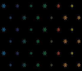 Colorful snowflakes. Seamless pattern. Wrapping paper.