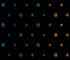 Fototapeta na wymiar Colorful snowflakes. Seamless pattern. Wrapping paper.