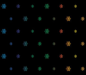 Colorful snowflakes. Seamless pattern. Wrapping paper.