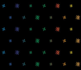 Colorful snowflakes. Seamless pattern. Wrapping paper.