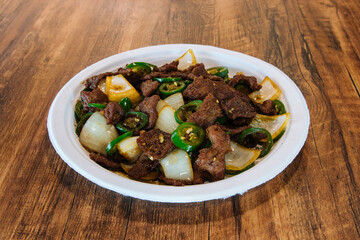 Chinese food jalapeño beef