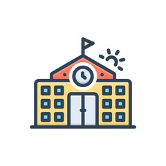 Color illustration icon for primary