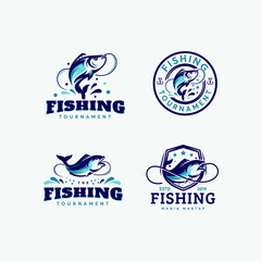 Fishing Logo Design Vector © Axelart Studio
