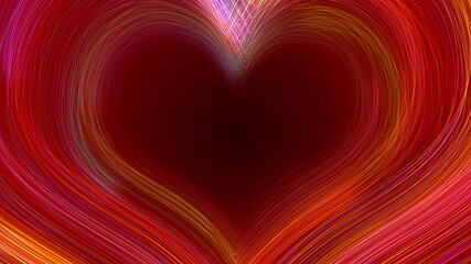 Heart Line Wedding Holiday CG 3D illustration background.