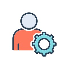 Color illustration icon for responsible