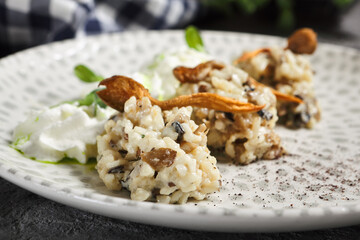 Risotto with Mushrooms and Cream Cheese