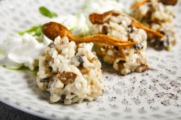 Risotto with Mushrooms and Cream Cheese