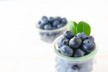 Blueberries Over White Background , wood