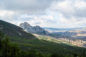 Obraz premium Karadag nature reserve in the Republic of Crimea, Russia. October 6, 2020
