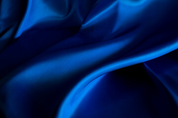 Blue color glossy  cloth for background