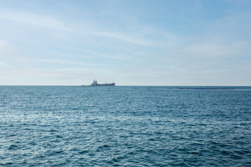 Cargo ship in the gulf of thailand