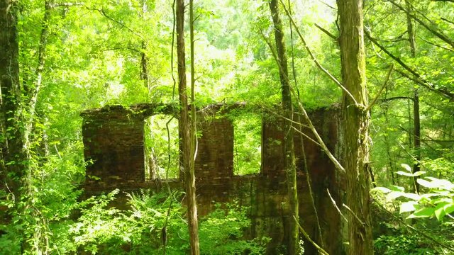 Ruins of grist mill in Columbia, Alabama