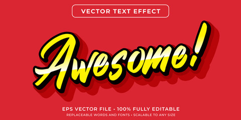 Editable text effect - minimalist script text style